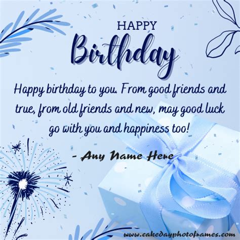 Happy Birthday birthday quotes wish card with name editor ...