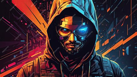 Premium AI Image | Cyberpunk Hacker Vector Illustration