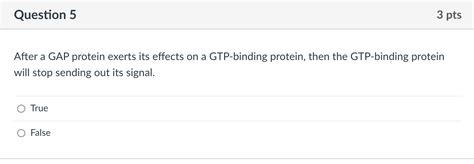 Solved After a GAP protein exerts its effects on a | Chegg.com