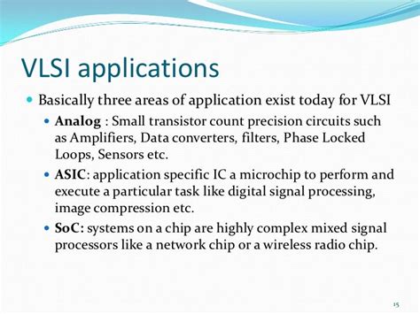 Vlsi techniques