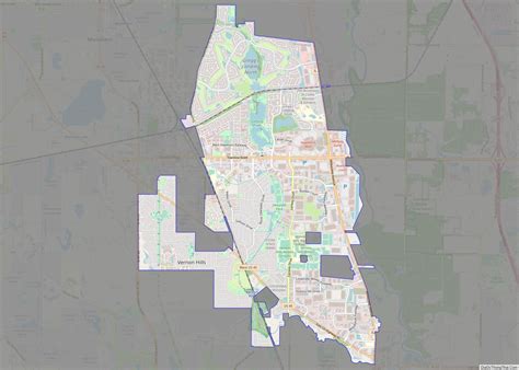 Map of Vernon Hills village - Thong Thai Real