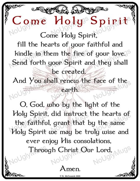 Digital Download: Come Holy Spirit Prayer - Etsy