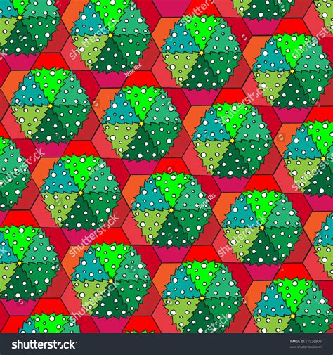 A Vector Illustration Of Christmas Trees In Pots. Repeating Pattern Tessellation. Sketch Style ...