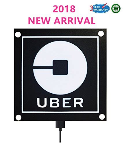 RUN HELIX Uber Sign Light Uber Logo Uber EL Car Sticker Glow Light Sign ...