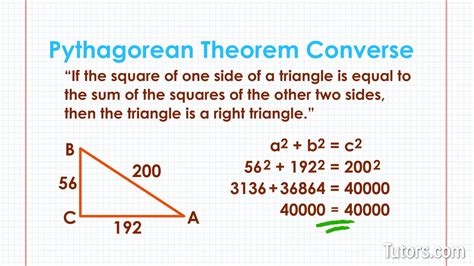 Converse of the Pythagorean Theorem (Video & Examples)