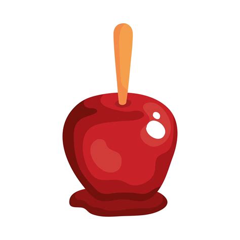 delicious candy apple on white background 5162688 Vector Art at Vecteezy