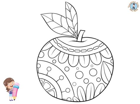 A Apple Coloring Pages