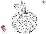 A Apple Coloring Pages sketch template