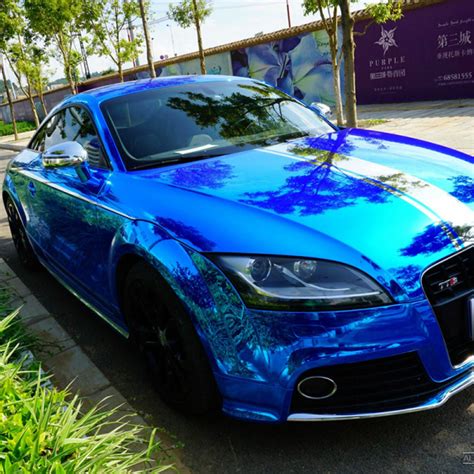 Blue Chrome Car Wrap SMC8014