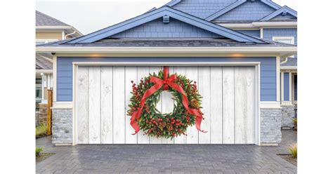 The Holiday Aisle Christmas Wreath Garage Door Banner | Garage ...