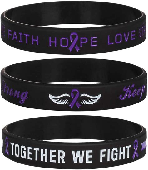 Amazon.com: Sainstone Cancer & Cause Awareness Ribbon Bracelets with Saying, Mental Health ...