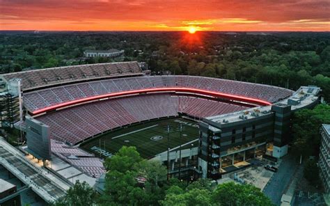 Download Sanford Stadium, 4k, top view, american football stadium ...