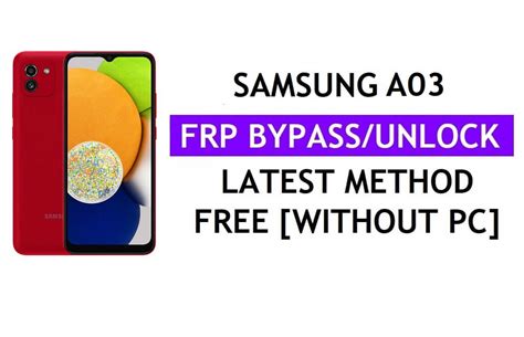 Samsung A03 FRP Google Bypass unlock Tool One Click [Android 11] free