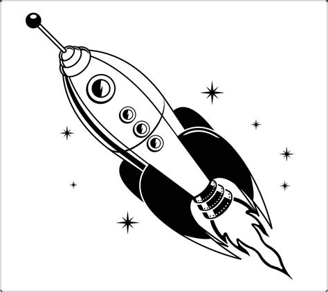 Rocketship | Retro rocket, Rocket ship tattoo, Rocket tattoo