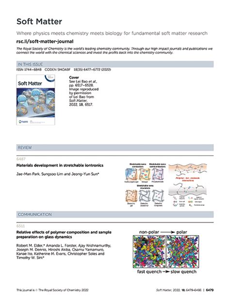 Contents list - Soft Matter (RSC Publishing)