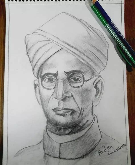 Dr. Sarvepalli radhakrishnan pencil sketch