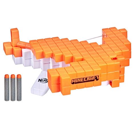 Nerf Minecraft Pillager's Crossbow Dart-Blasting Crossbow, Real Crossbow Action, Includes 3 ...