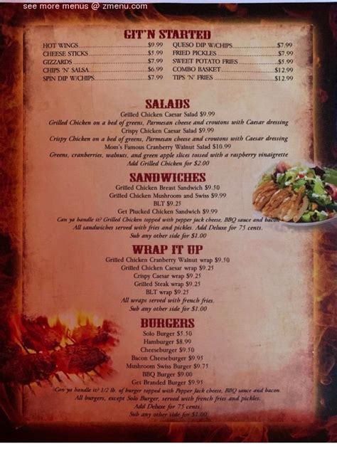 Menu at Branding Iron Steakhouse, Belle Fourche, US-85