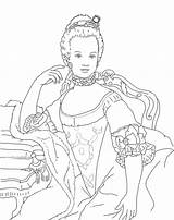 Coloring Antoinette Marie Sketch Page sketch template