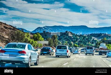 Traffic on 101 freeway in Los Angeles Stock Photo - Alamy