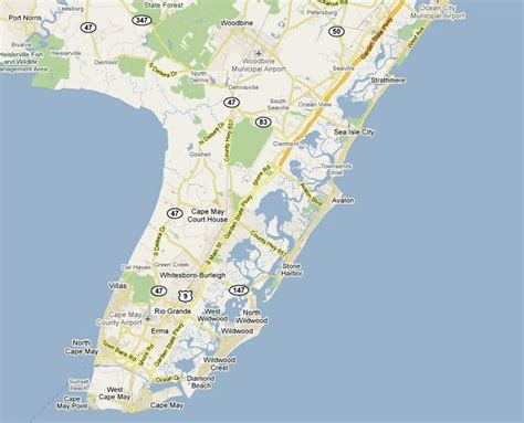 Cape May NJ Map Homestead Real Estate | Cape may, Places to go ...