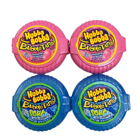 Buy Hubba Bubba Original Bubble Tape and Hubba Bubba Sour Blue Raspberry Bubble Tape Bundle | 6 ...