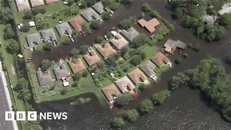 Aerials show Hurricane Irma damage in Orlando, Florida - BBC News