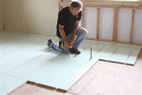 Warmboard-R panels install directly over existing slab or subfloor. | Installing heated floors ...