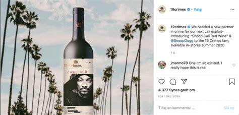 Snoop Dogg Partners With Wine Brand 19 Crimes – OVERSTANDARD – Culture ...