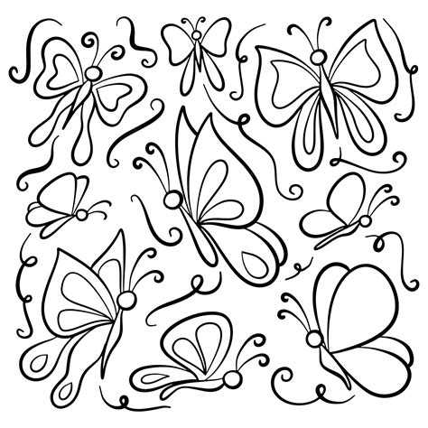 Premium Vector | Sketchy butterfly doodle art illustration