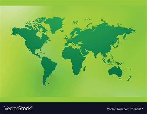 Green world map on bokeh background Royalty Free Vector