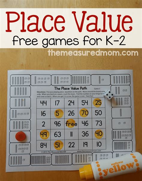 Free place value games for K-2 - The Measured Mom