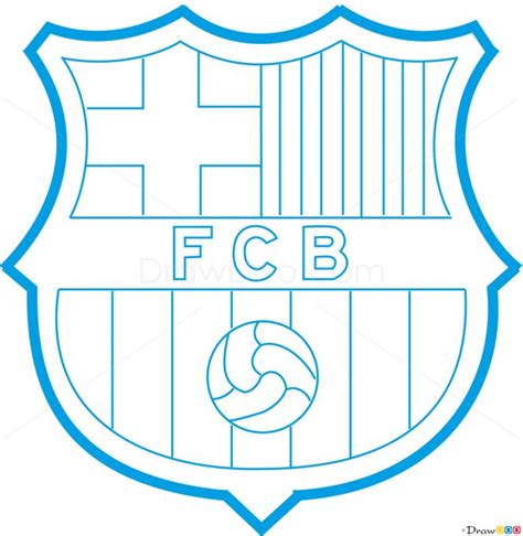 How to Draw Barcelona, Football Logos | Football coloring pages, Fc ...