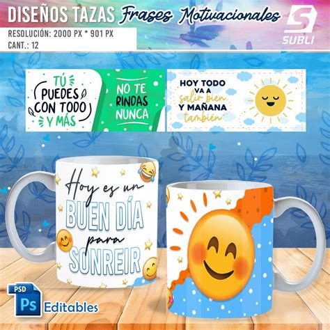 Plantillas para Sublimar Tazas de Frases Motivacionales | SubliPlantillas