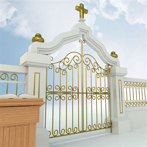 Pearly Gates of Heaven 3D Model $119 - .max .c4d .obj .lwo .3ds .ma ...