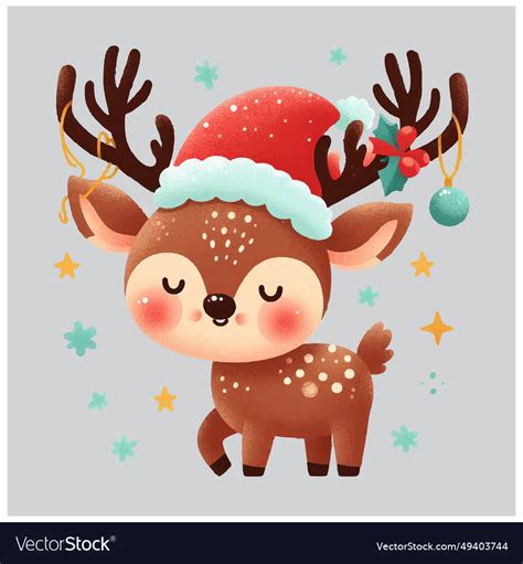 Cute christmas reindeer file Royalty Free Vector Image