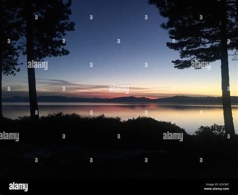 Lake Tahoe Sunset Stock Photo - Alamy