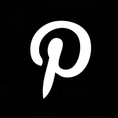 Pinterest icon aesthetic black and white | Black app, App icon design ...