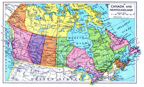 Large old political and administrative map of Canada and Newfoundland | Canada | North America ...