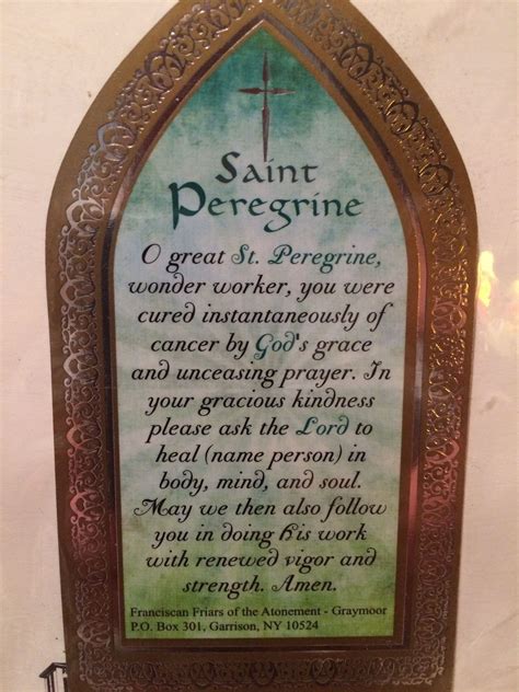 St Peregrine Prayer For Cancer - Cool Product Critical reviews ...