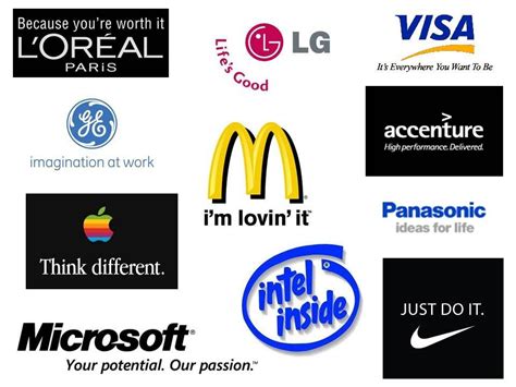 famous brand logo tagline - Google Search | Logo - Tagline | Pinterest ...