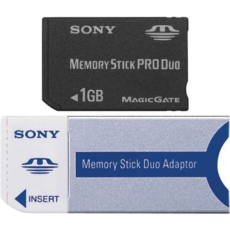 Sony - Flash memory card ( Memory Stick Duo adapter included ) - 1 GB ...