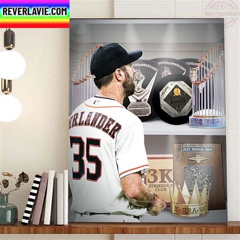 Justin Verlander 3 CY Young Award Winner And His Trophy Case Home Decor ...