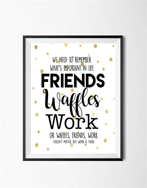 Friends Waffles Work Leslie Knope Ron Swanson Parks and | Etsy