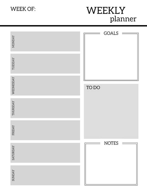 Free Printable Weekly Planner Pages - Paper Trail Design