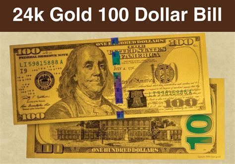 24k Gold 100 Dollar Bill Value: How Much Is It Worth ...