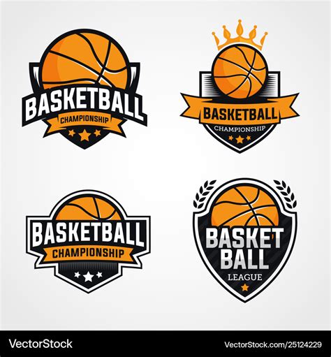 Basketball logo template Royalty Free Vector Image