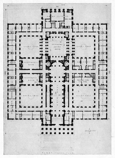 Supreme Court of the United States, Washington, D.C.: first floor plan | RIBA pix