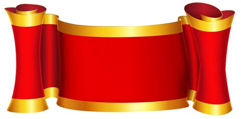 Red Gold Banner PNG Clip Art Image | Gold banner, Free clip art, Banner png