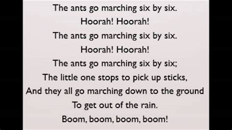 ants go marching song lyrics